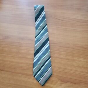 Geoffrey Beene Men's Necktie‎ Multicolor Stripe Pattern Silk